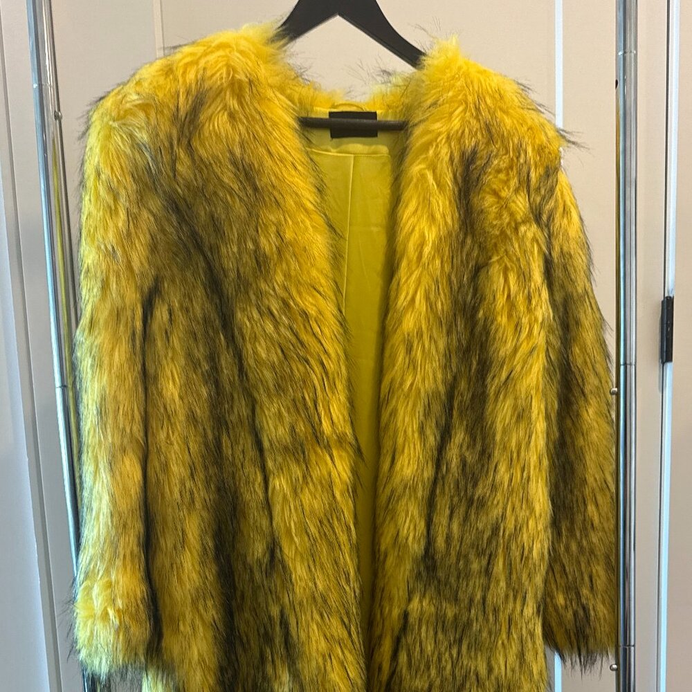 Zhivago Yellow Faux Fur Coat (Seen on Drew Sidora)